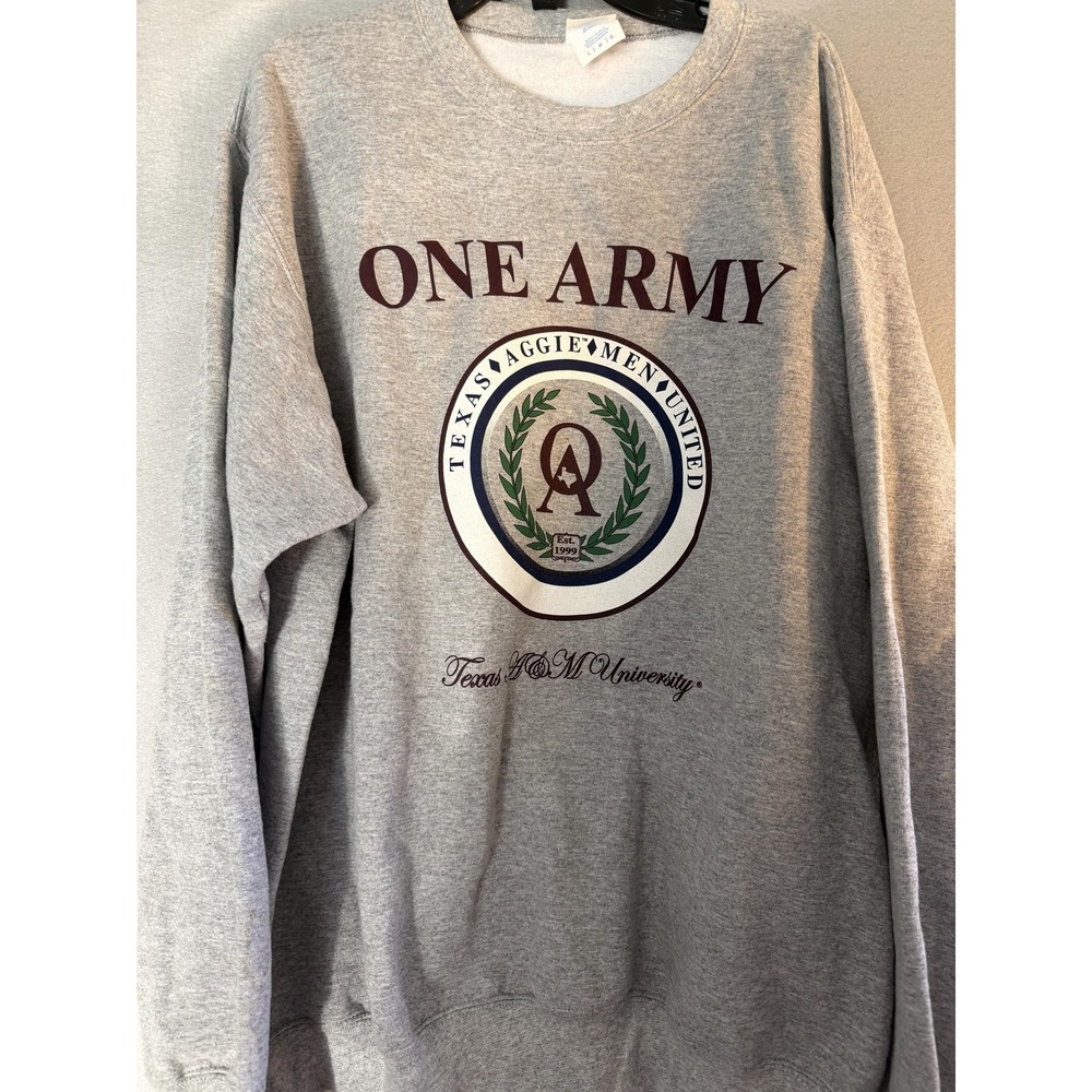 Texas A&M Aggies Sweatshirt Mens Large NCAA Football One Army Vtg